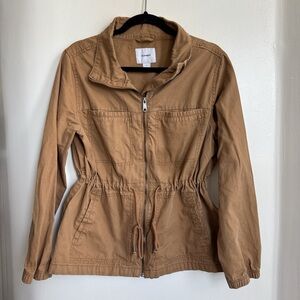 Old Navy Women's Tan Cargo-Style Drawstring Waist Jacket